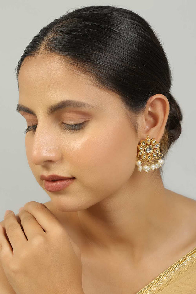 Floral Kundan Earrings