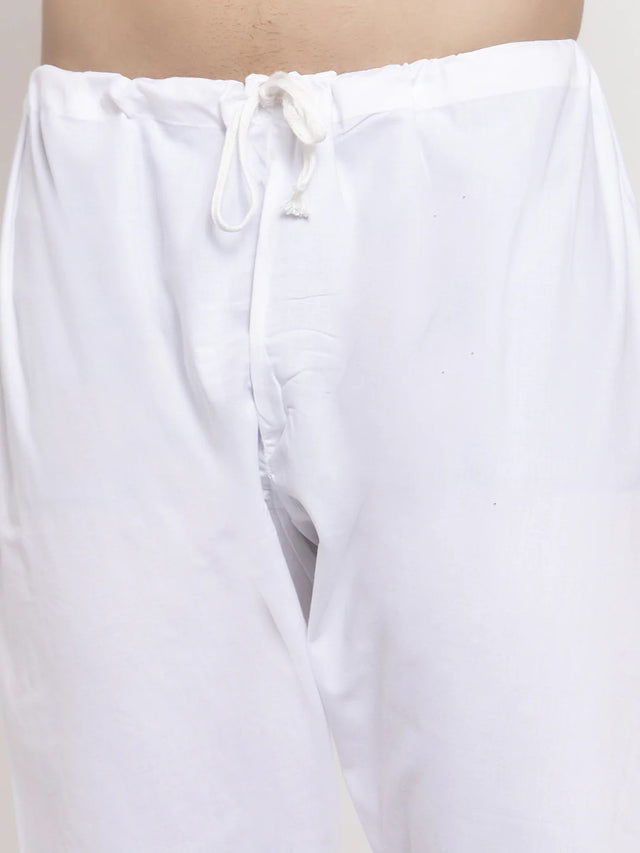 Men's Brown Cotton Blend Solid Kurta Set