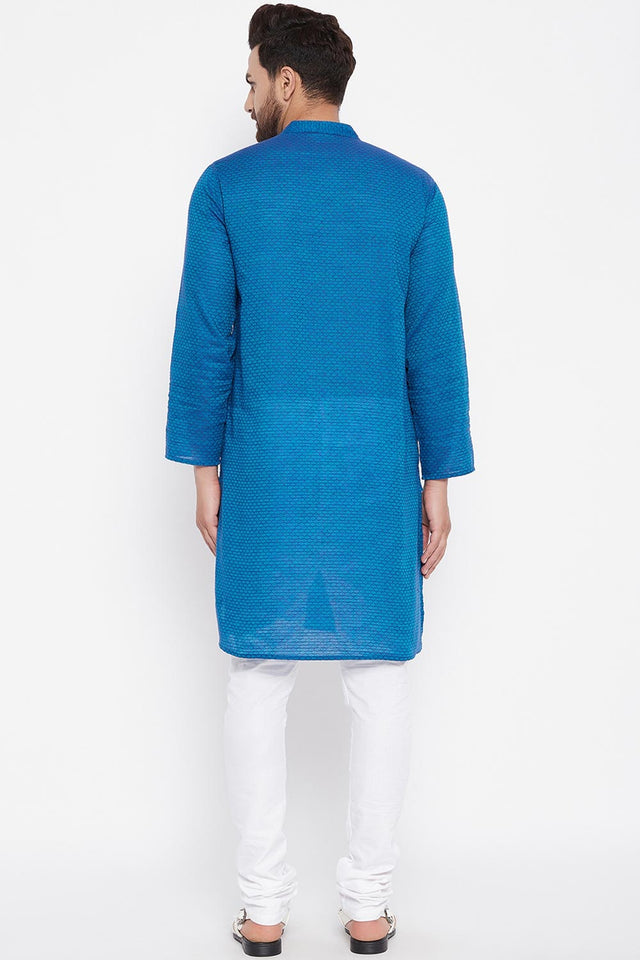 Buy Men's Kurta in Blue Online