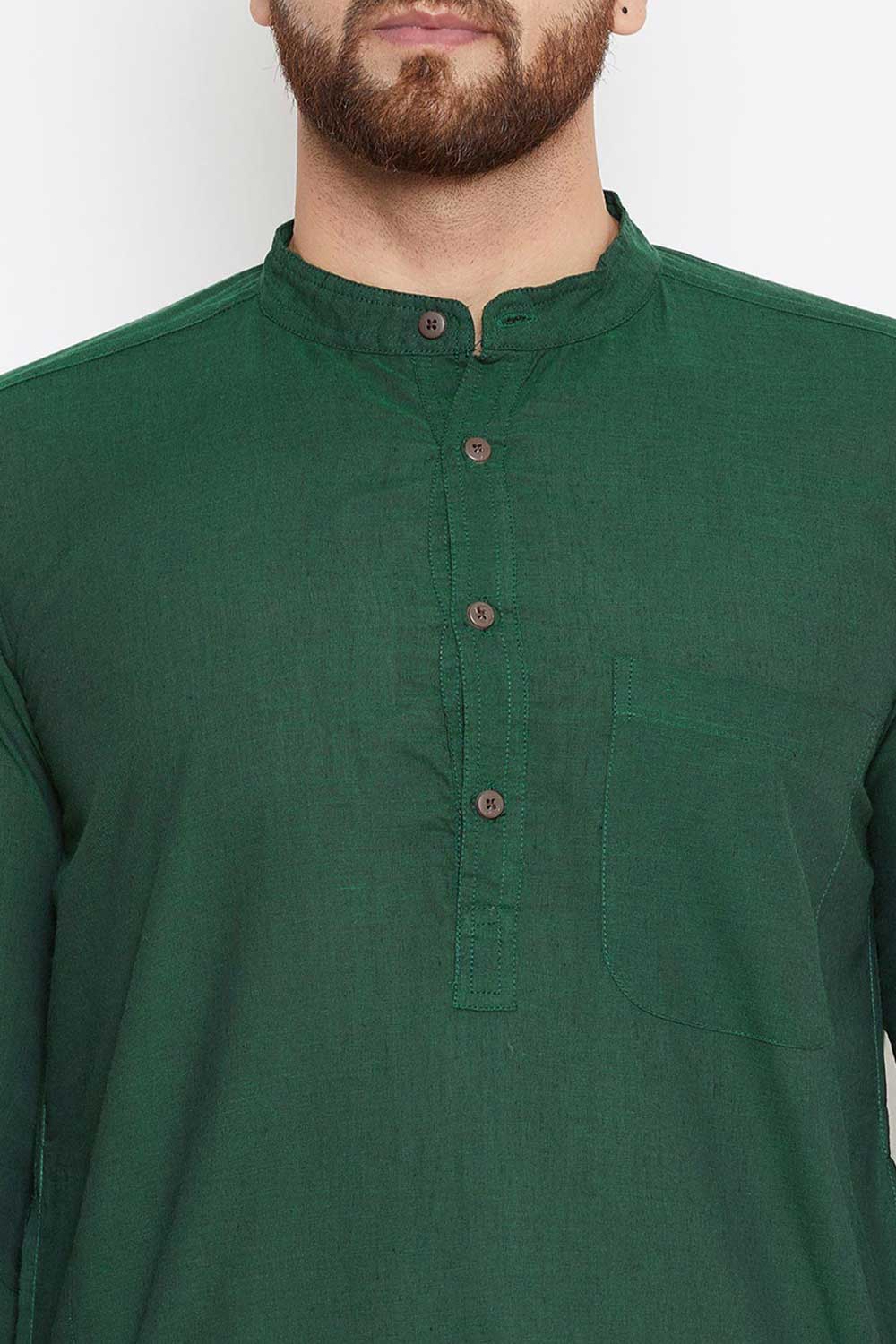 Shop Men's Cotton Solid Kurta Online