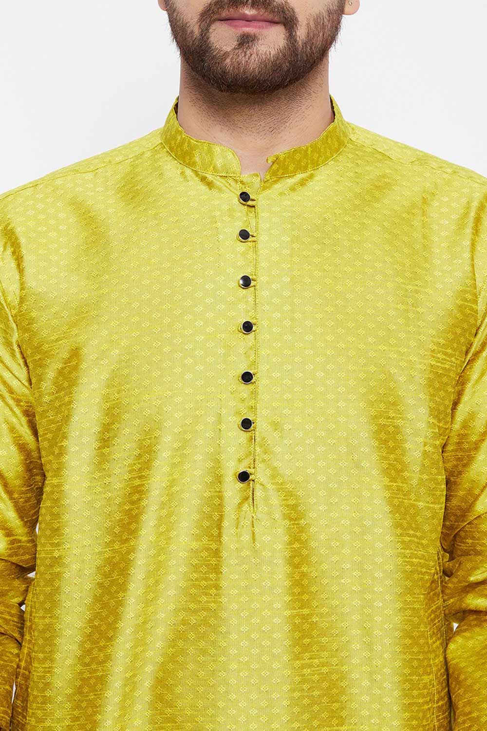 Shop Men's Dupion Art Silk Solid Kurta Online