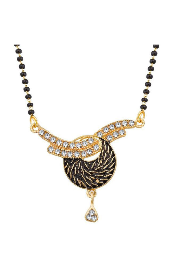 Shop Alloy Mangalsutra For Women's in Gold and Black At KarmaPlace