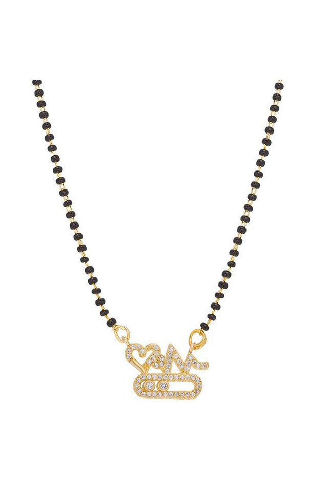 Buy Women's Alloy Mangalsutra in White, Gold and Black At KarmaPlace