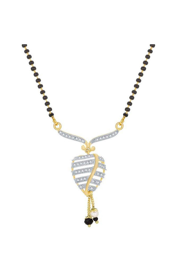 Buy Women's Alloy Mangalsutra in White, Gold and Black Online