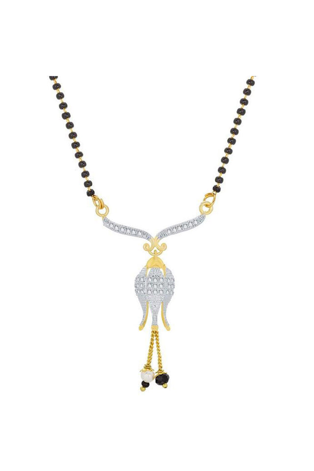 Buy Women's Alloy Mangalsutra in White, Gold and Black Online