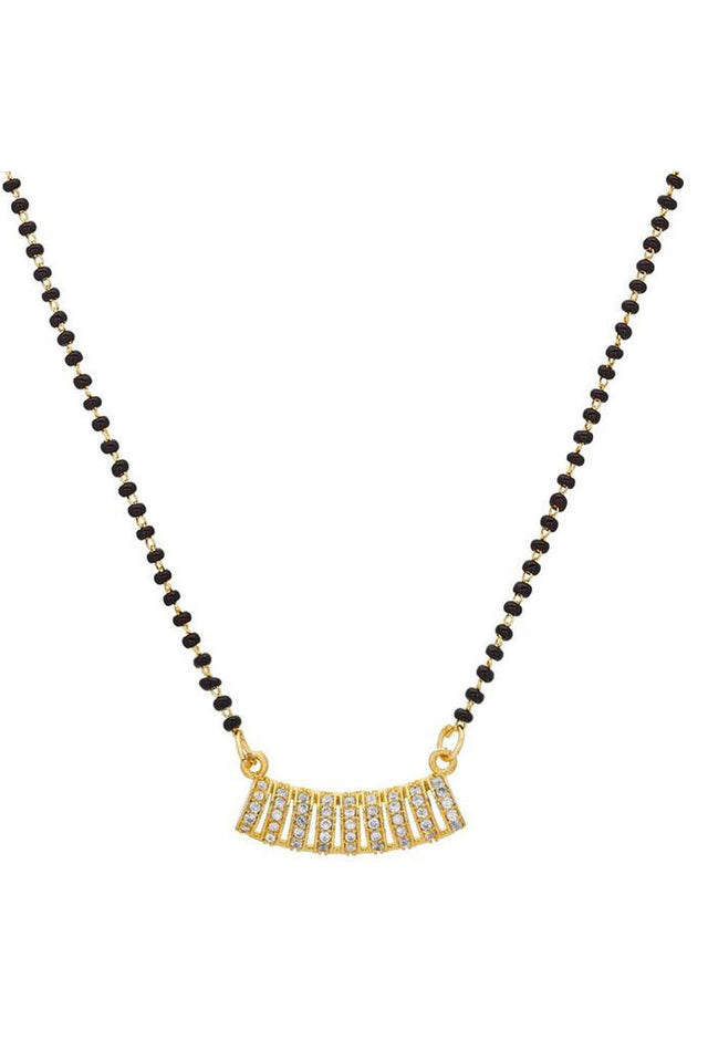Shop Alloy Mangalsutra For Women's in Gold and Black At KarmaPlace