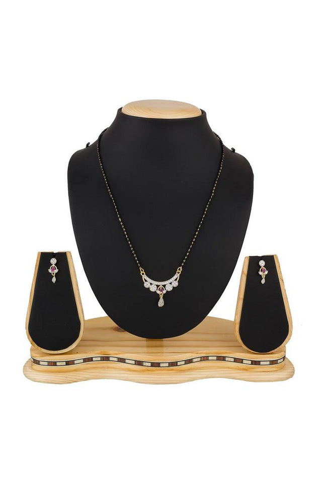 Buy Women's Alloy Mangalsutra in White and Black Online
