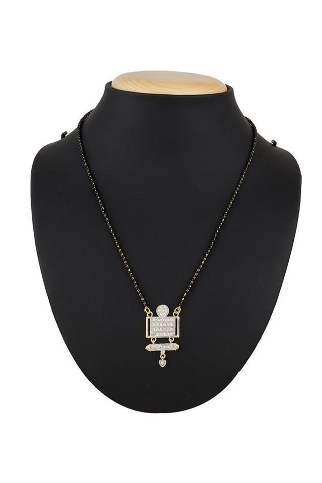 Buy Women's Alloy Mangalsutra in White and Black Online