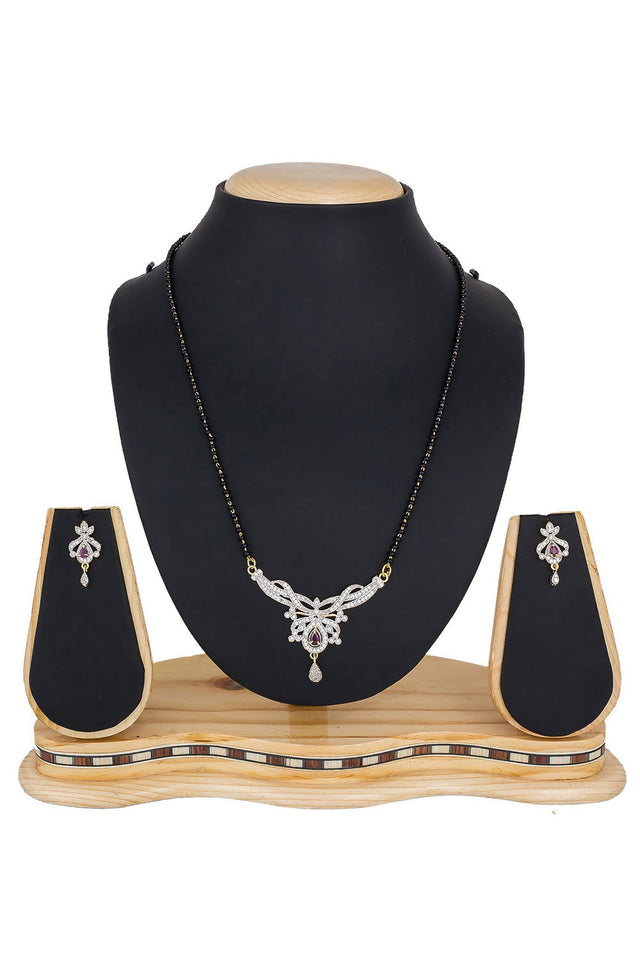 Buy Women's Alloy Mangalsutra in White and Gold Online