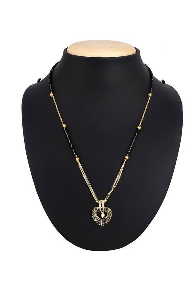 Buy Women's Alloy Mangalsutra in Gold and Black Online