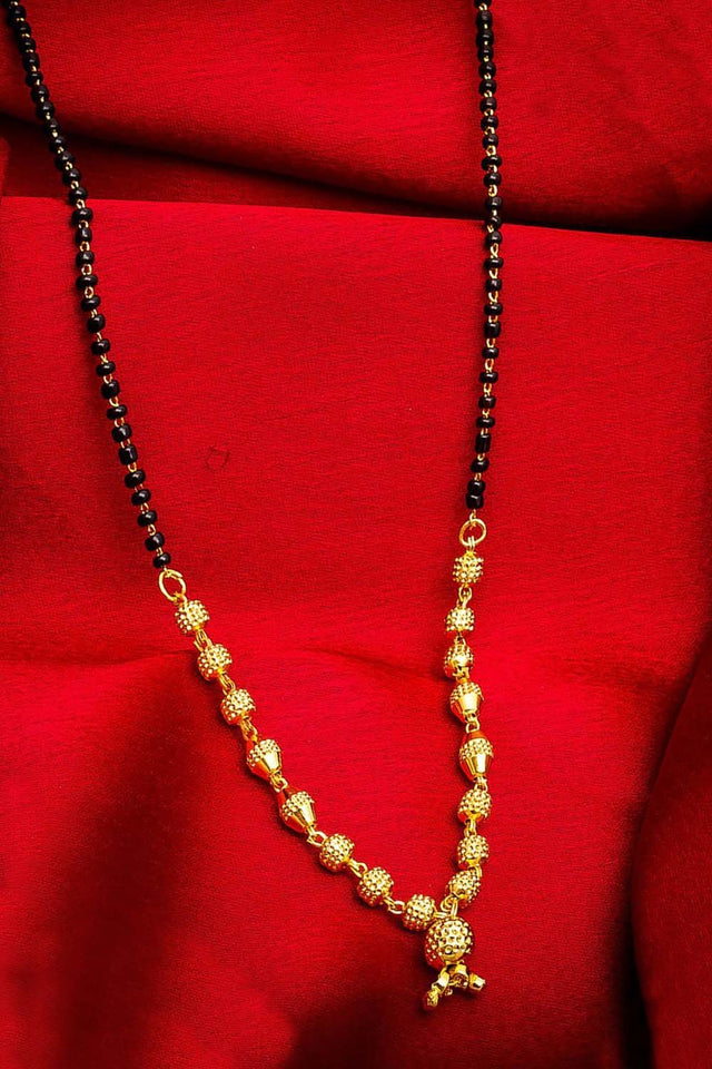 Buy Women's Alloy Mangalsutra in Gold and Black Online