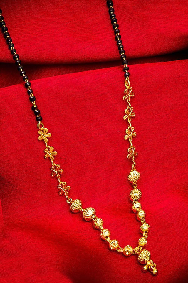 Buy Women's Alloy Mangalsutra in Gold and Black Online
