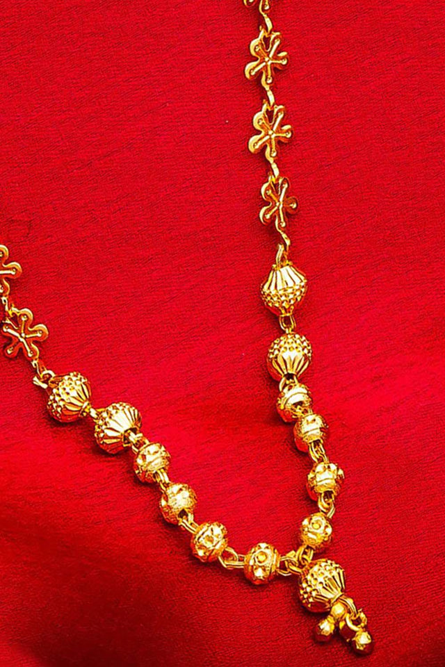 Shop Alloy Mangalsutra For Women's in Gold and Black At KarmaPlace