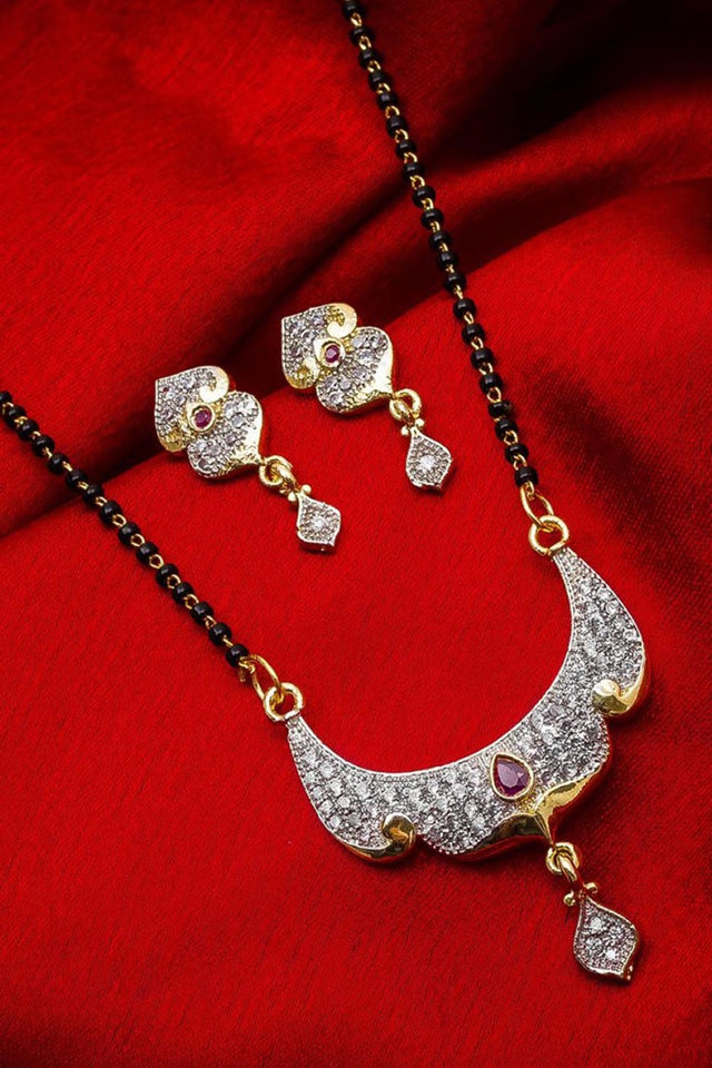 Buy Women's Alloy Mangalsutra Set in Silver and Gold Online