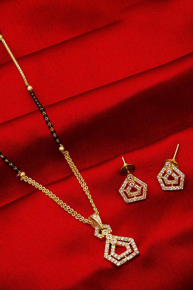 Buy Women's Alloy Mangalsutra Set in Silver and Gold Online