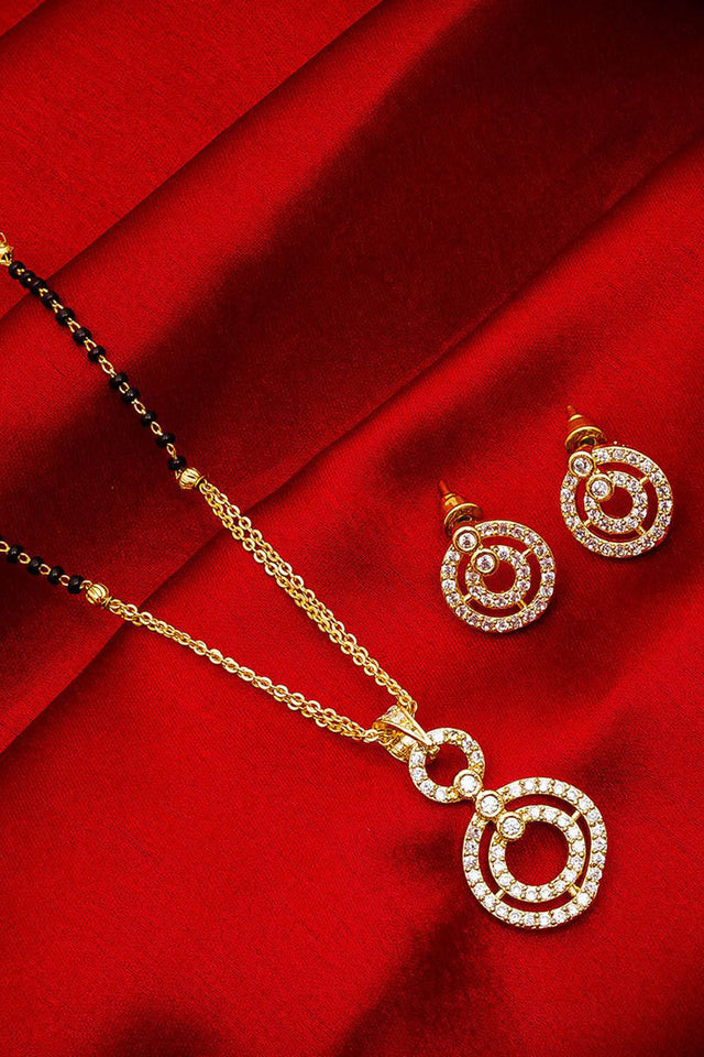 Buy Women's Alloy Mangalsutra Set in Silver and Gold Online