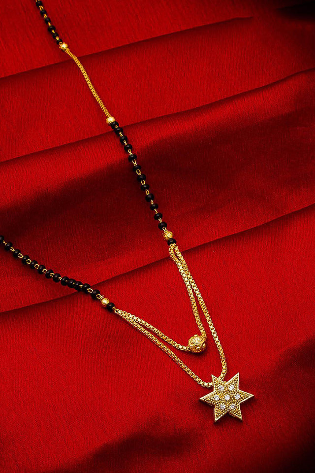 Buy Women's Alloy Mangalsutra in Gold and Black Online