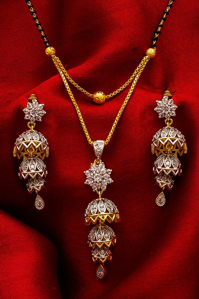 Shop Alloy Mangalsutra For Women's Set in Silver and Gold At KarmaPlace
