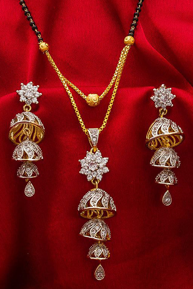 Shop Alloy Mangalsutra For Women's Set in Silver and Gold At KarmaPlace