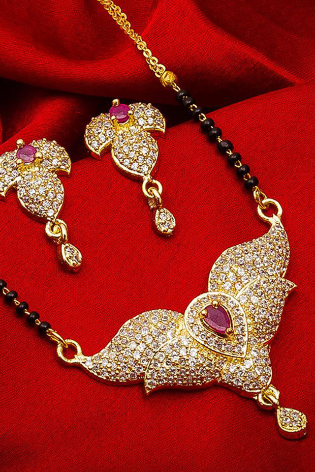 Shop Alloy Mangalsutra For Women's Set in Gold and Black At KarmaPlace