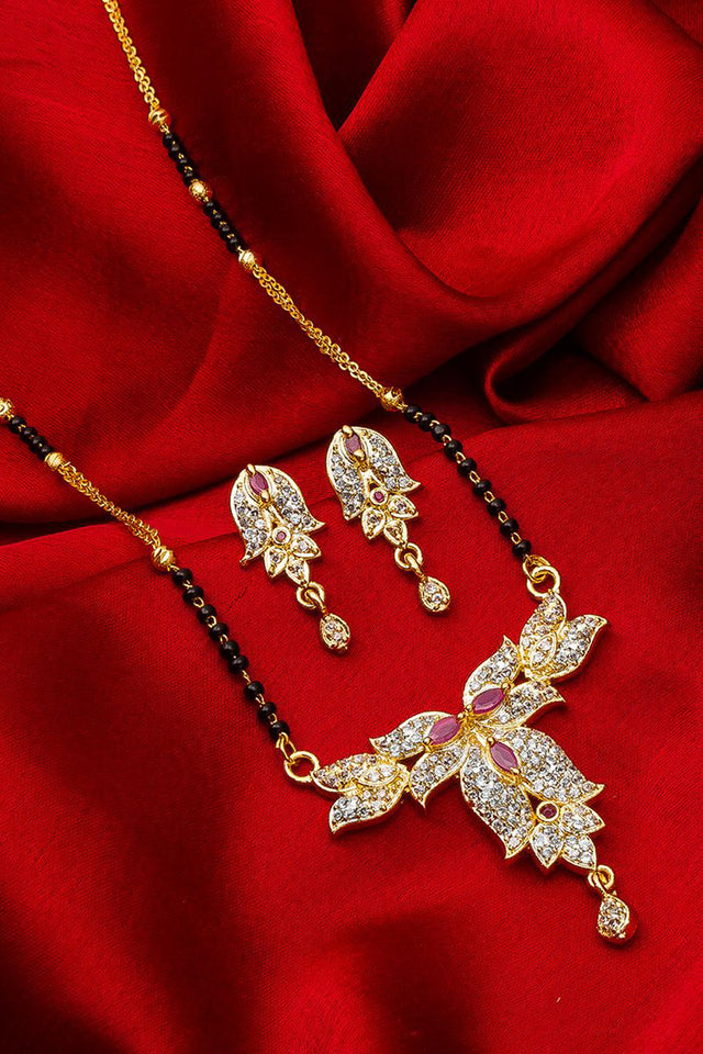 Buy Women's Alloy Mangalsutra Set in Gold and Black Online