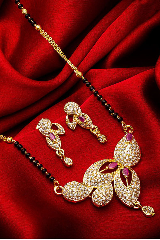 Shop Alloy Mangalsutra For Women's Set in Gold and Black At KarmaPlace