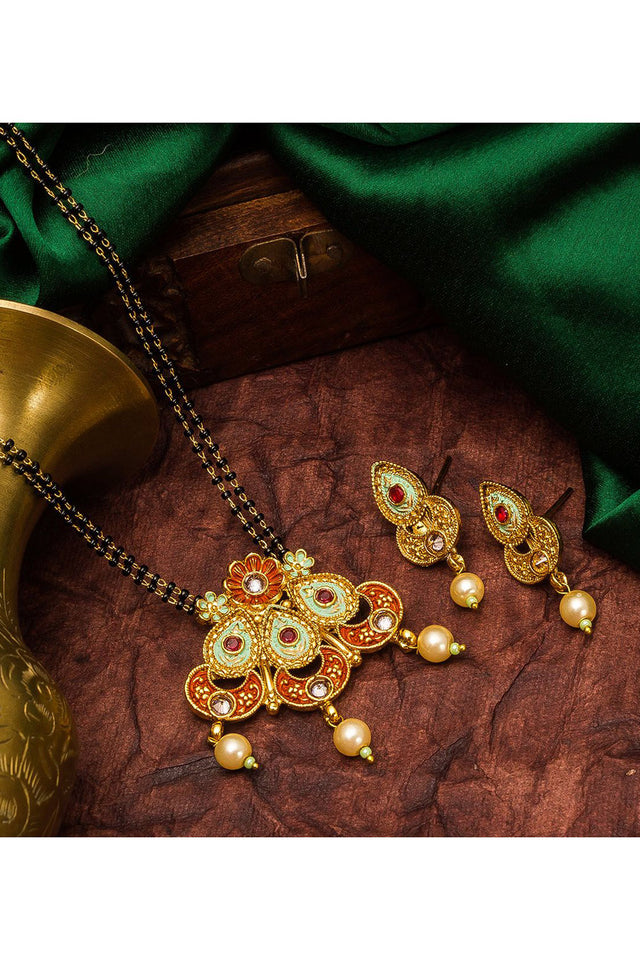 Buy Women's Alloy Mangalsutra Set in Multicolor Online