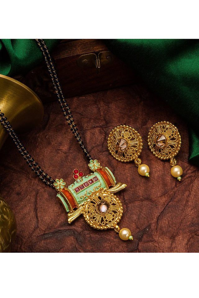 Buy Women's Alloy Mangalsutra Set in Multicolor Online