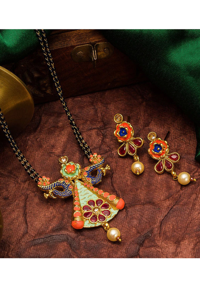 Buy Women's Alloy Mangalsutra Set in Multicolor Online