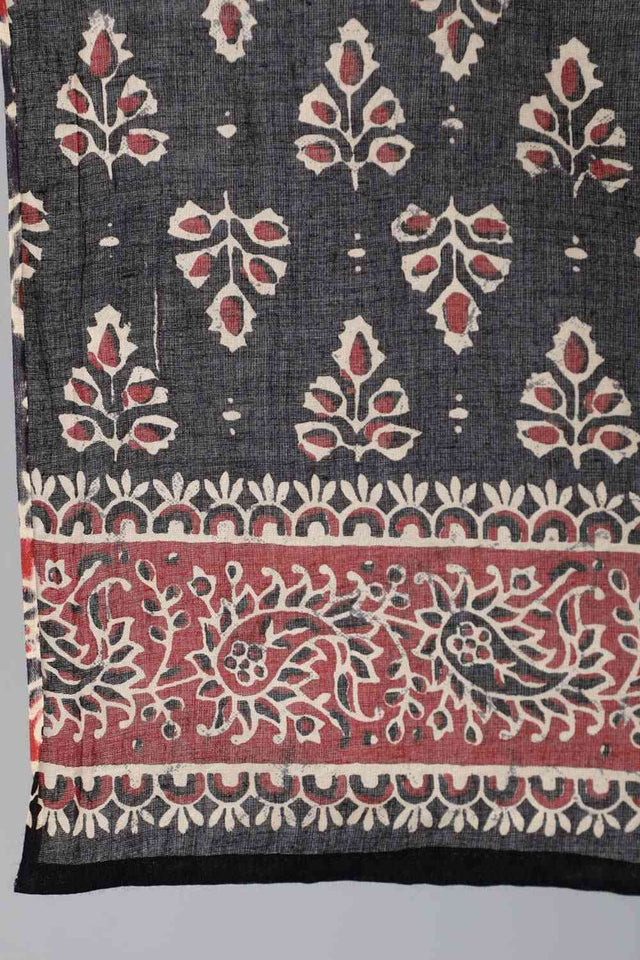 Buy Black Printed Straight Palazzo Suit Set Online - Side