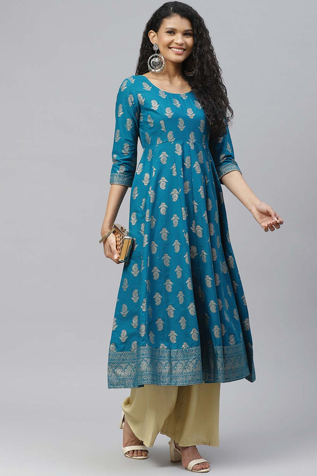 Buy Men's Copper Silk Blend Floral Printed Men's Kurta Pajama Jacket Set Online