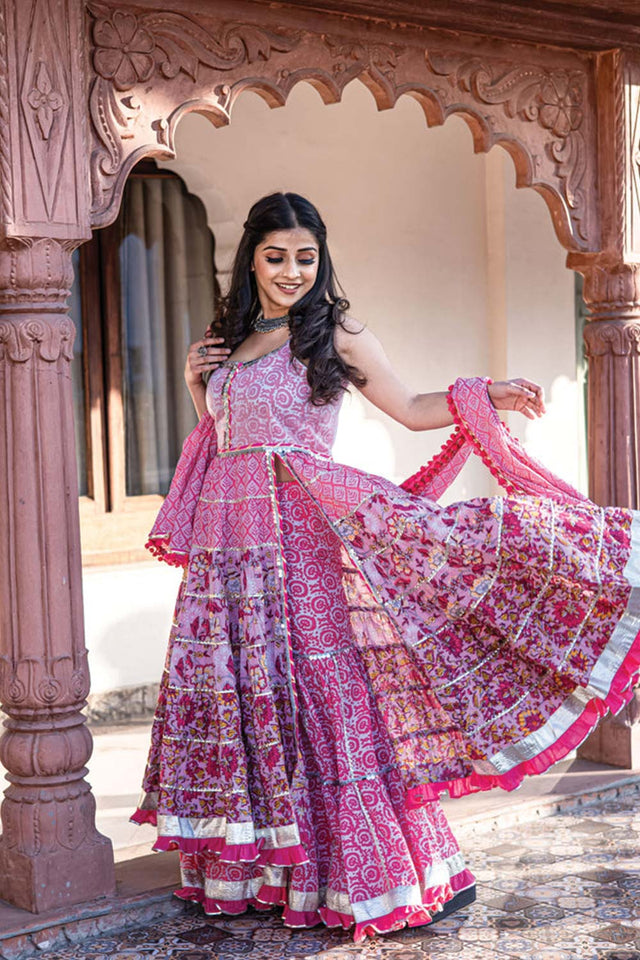 Buy Men's Copper Silk Blend Floral Printed Men's Kurta Pajama Jacket Set Online