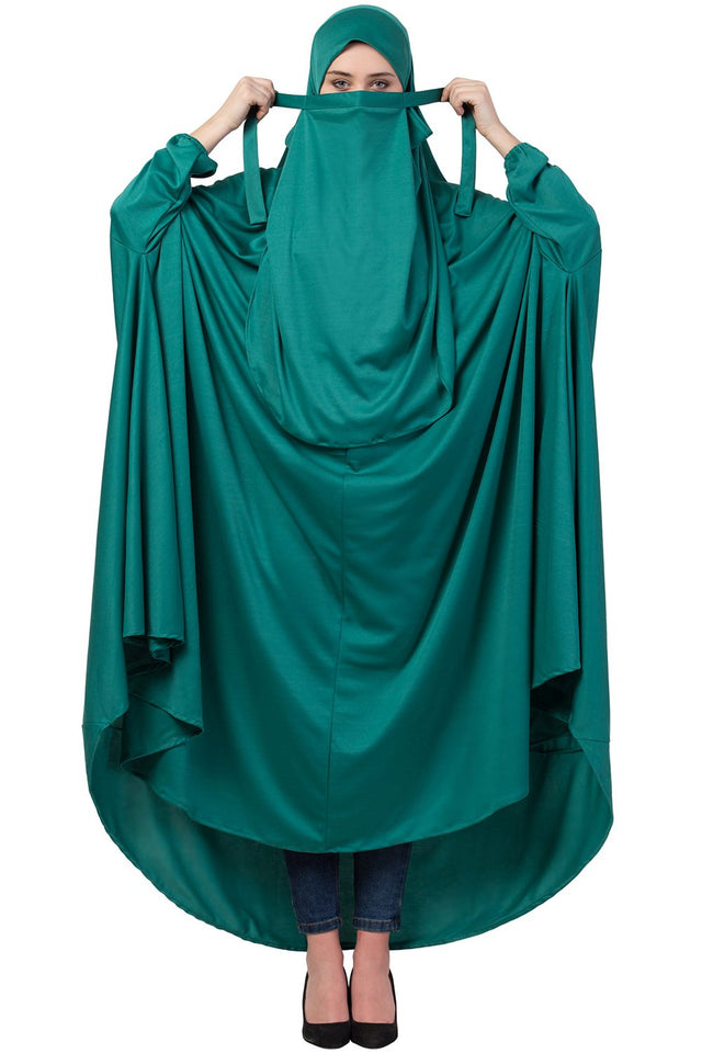 Buy Polyester Solid Hijab in Green