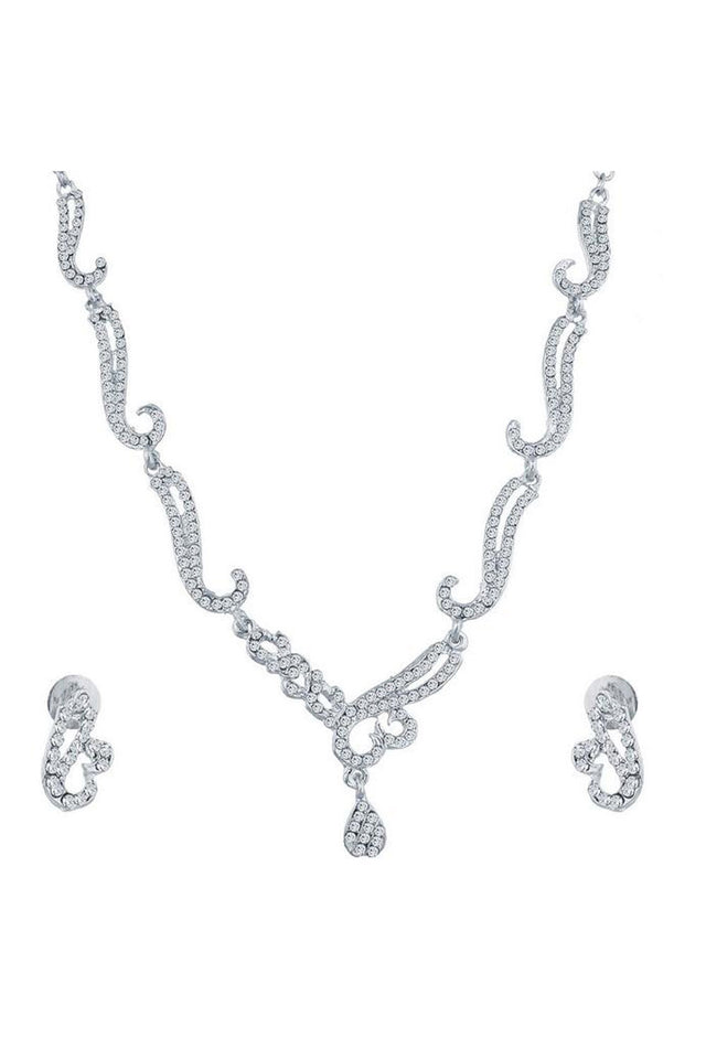 Buy Women's Alloy Necklace in White Online