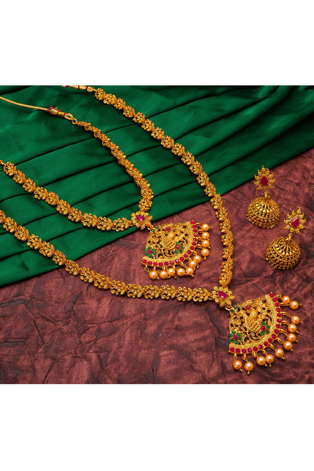 Buy Women's Alloy Necklace Set in Gold Online