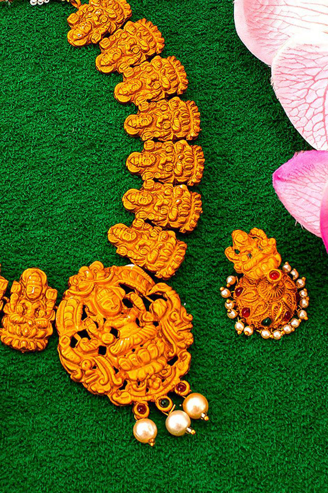 Shop Alloy Necklace For Women's Set in Gold At KarmaPlace