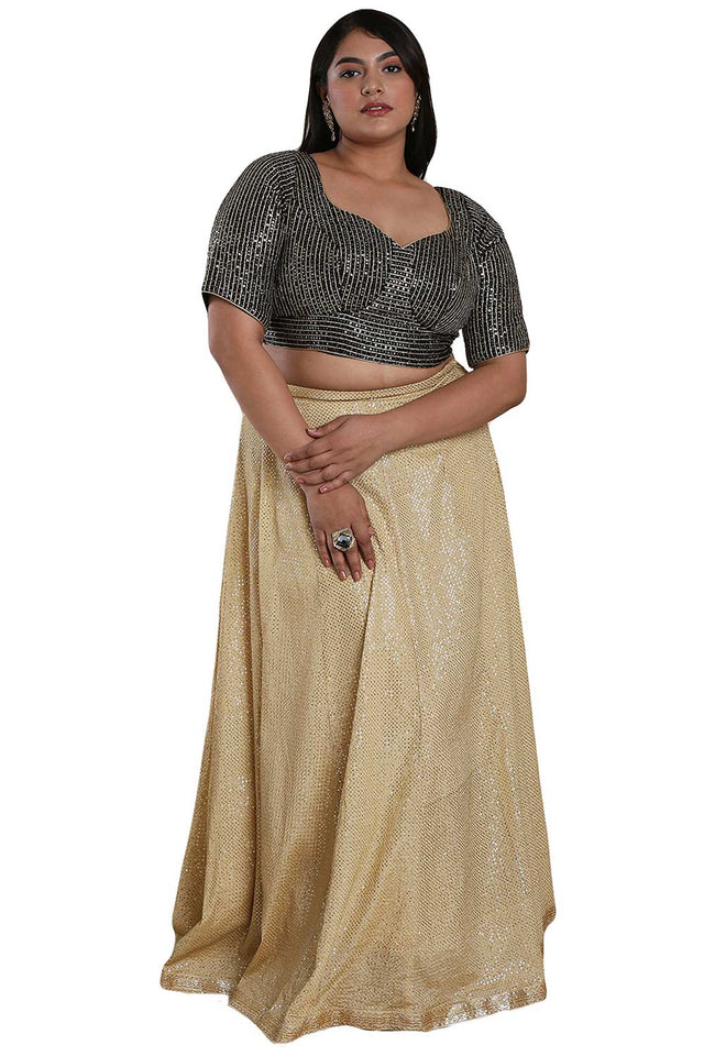 Buy Black Silk Readymade Saree Blouse Online - KARMAPLACE