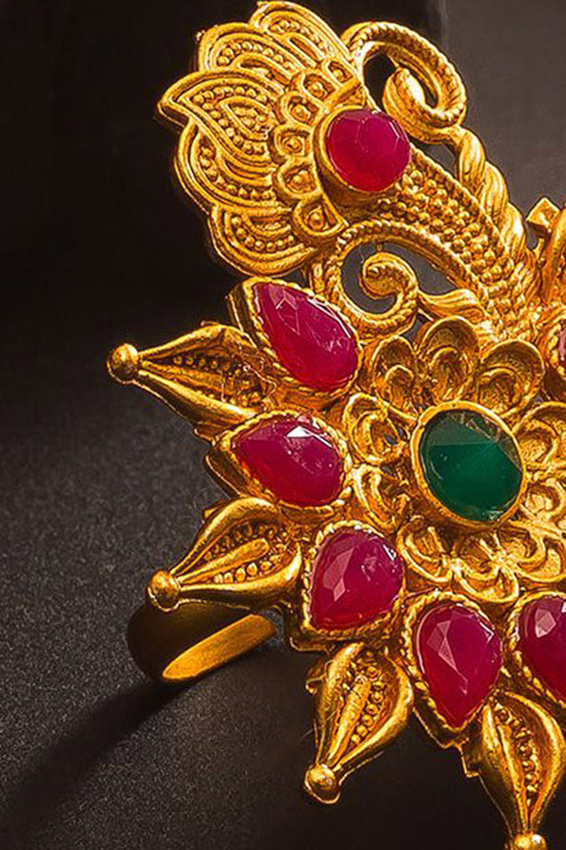 Buy Women's Alloy Ring in Gold At KarmaPlace