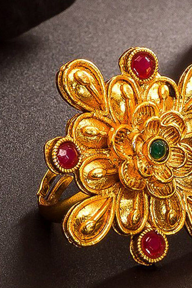 Shop Alloy Ring For Women's in Gold At KarmaPlace