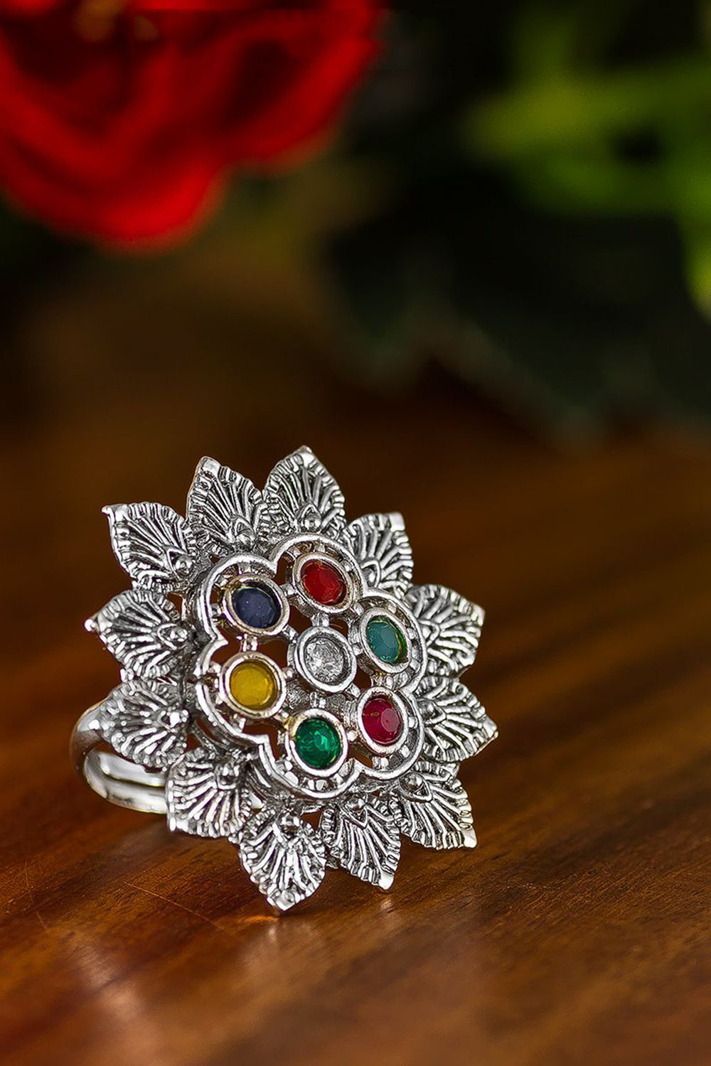 Buy Women's Oxidized Ring in Silver Online