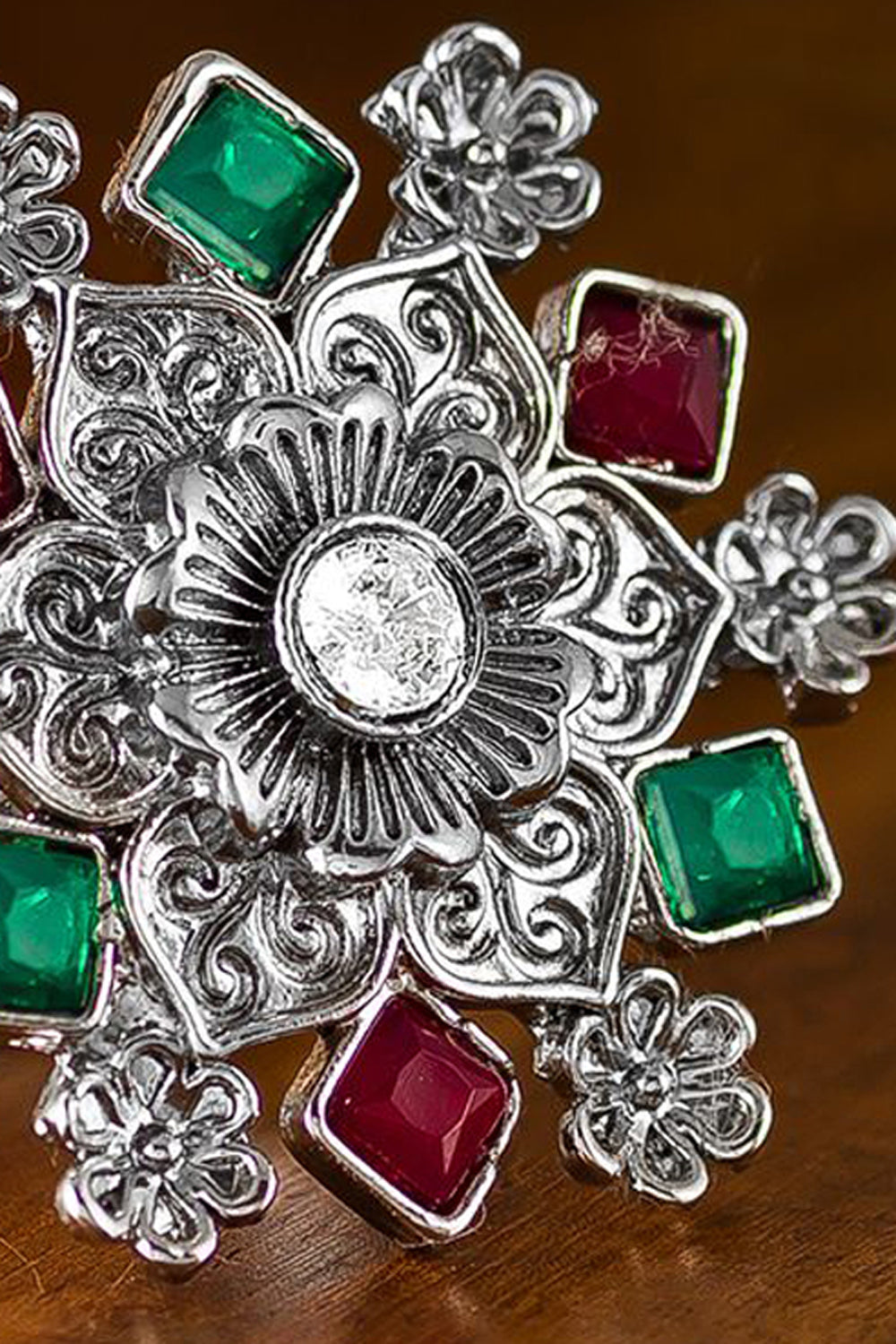 Shop Oxidized Ring For Women's in Silver At KarmaPlace