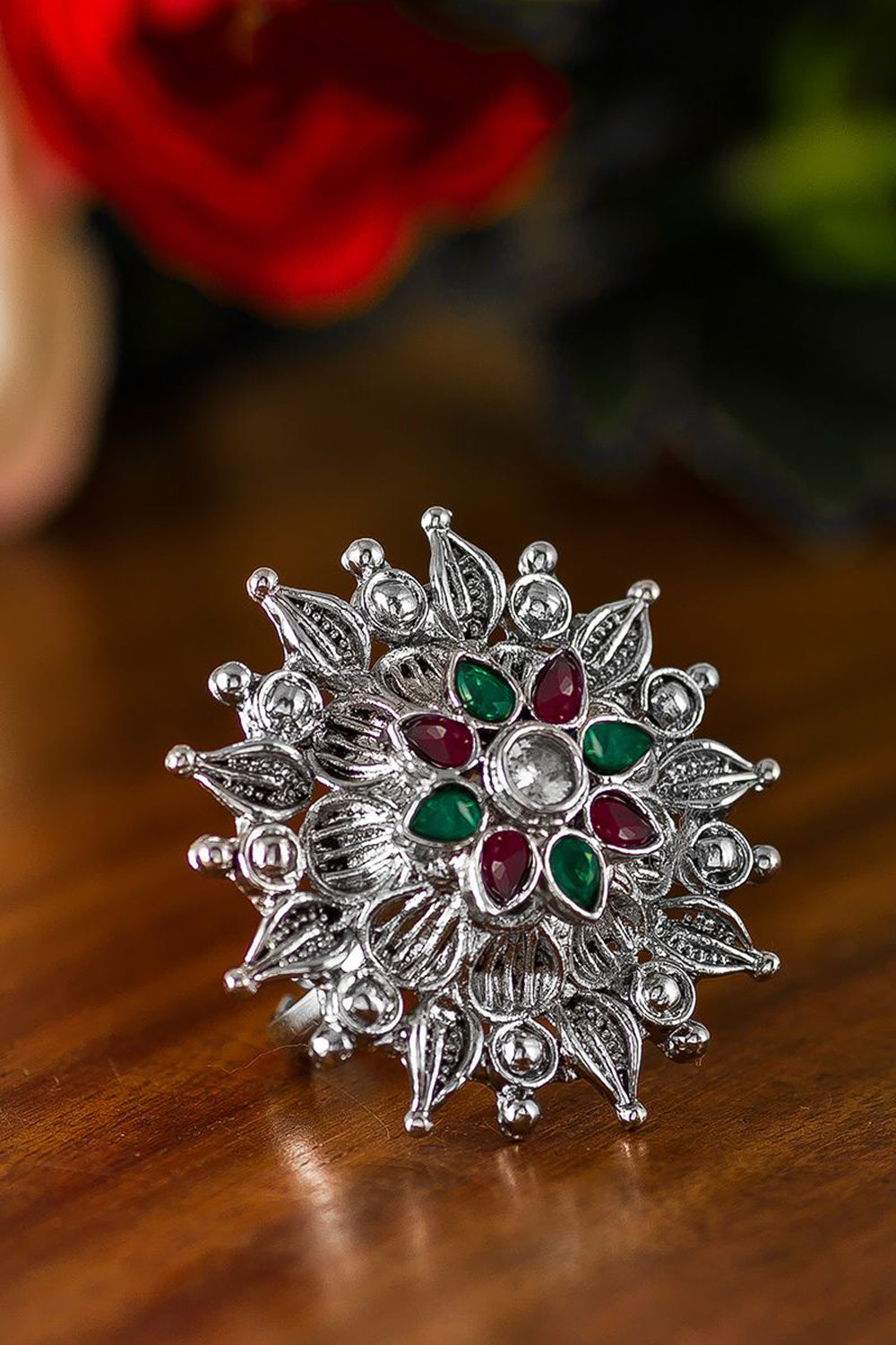 Buy Women's Oxidized Ring in Silver Online