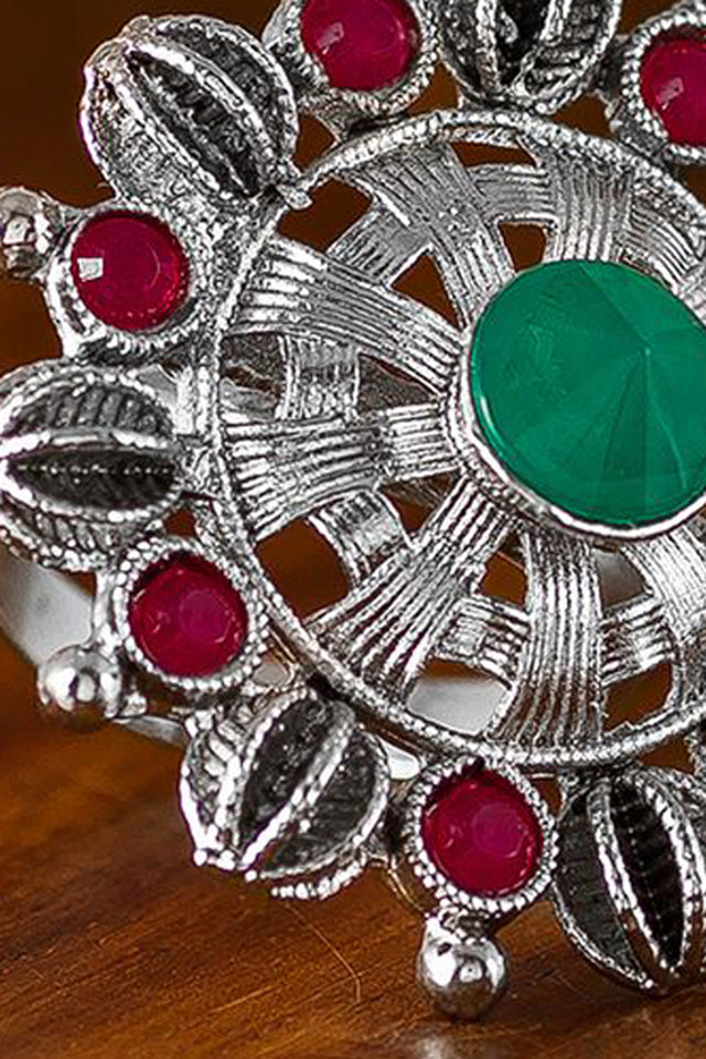 Shop Oxidized Ring For Women's in Silver At KarmaPlace