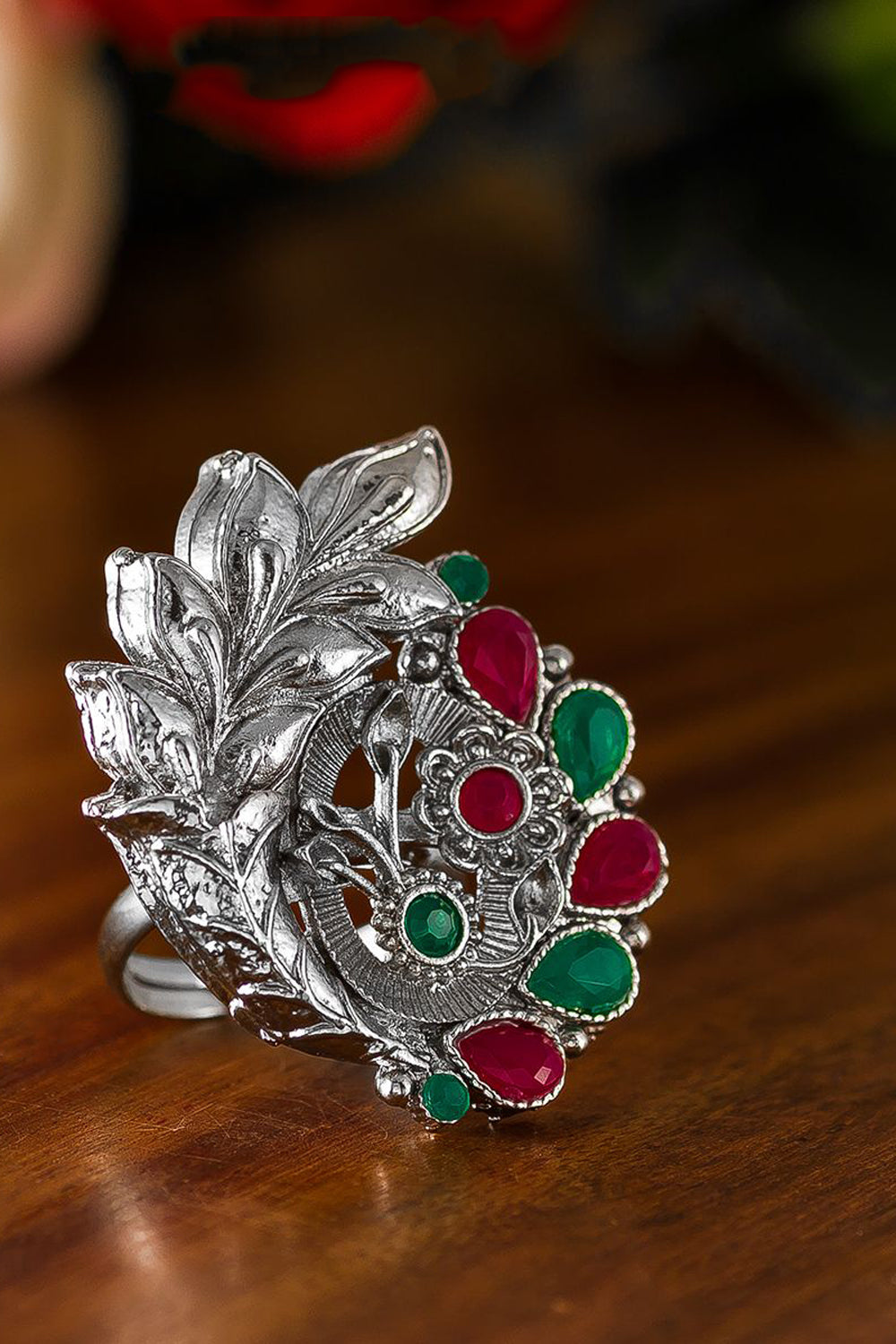 Buy Women's Oxidized Ring in Silver Online