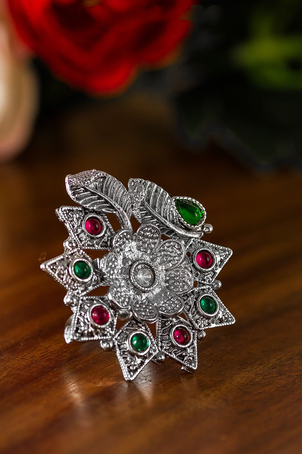 Buy Women's Oxidized Ring in Silver Online