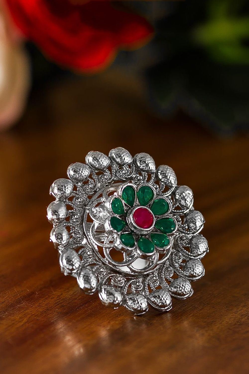 Buy Women's Oxidized Ring in Silver Online