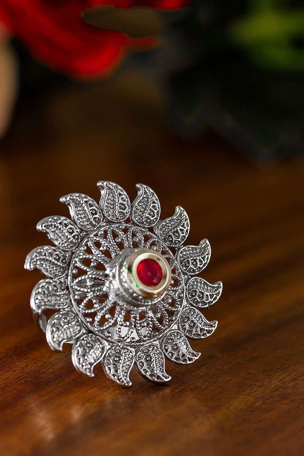 Buy Women's Oxidized Ring in Silver Online