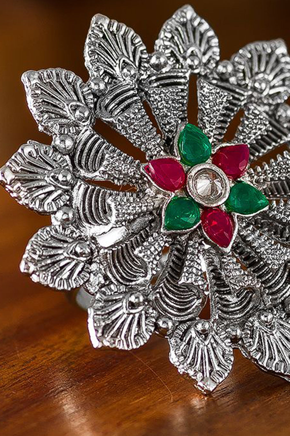 Shop Oxidized Ring For Women's in Silver At KarmaPlace