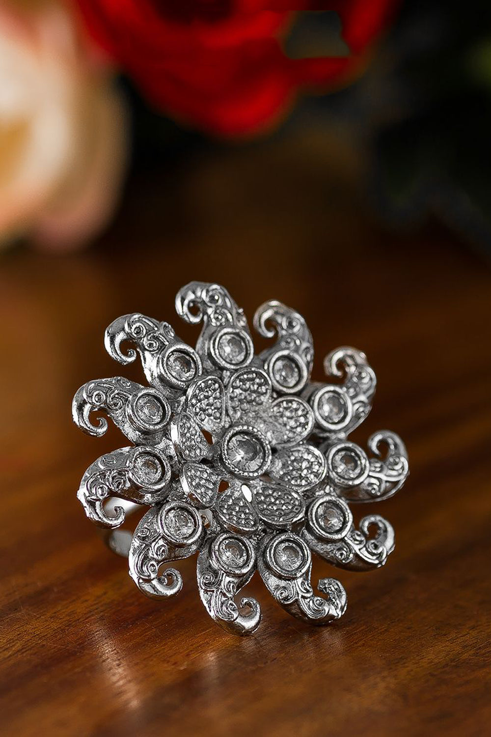 Buy Women's Oxidized Ring in Silver Online