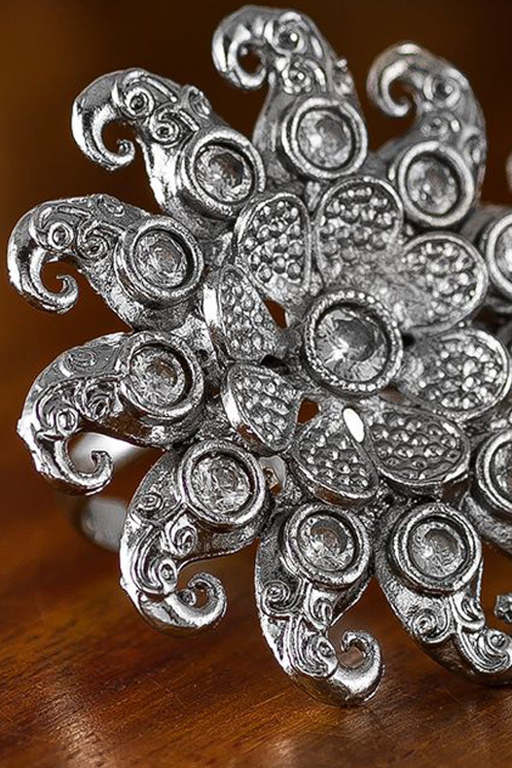 Shop Oxidized Ring For Women's in Silver At KarmaPlace